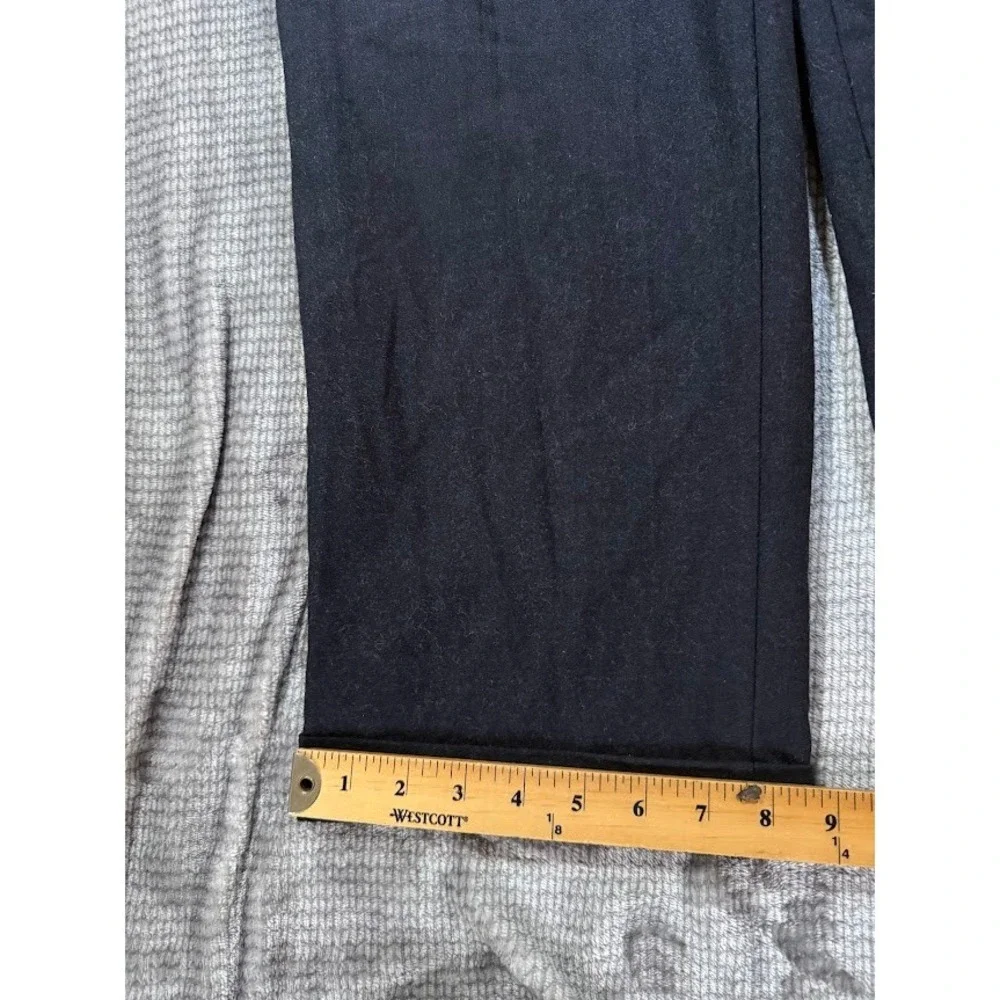 Brooks Brothers Mens Pleated Black Wool Pants Cuffed Straight Trousers 36x29‎